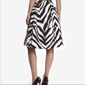 Express A-Line Zebra Print Skirt